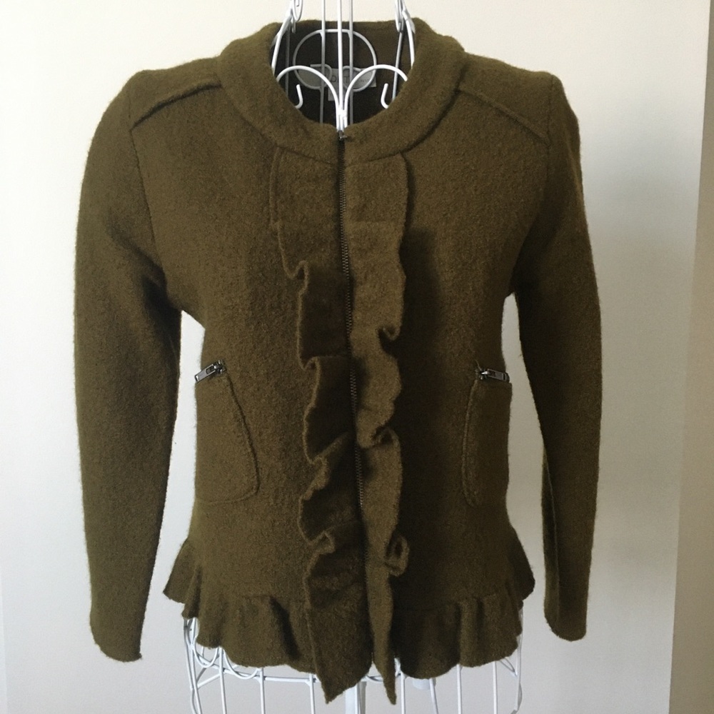 LOFT Green Wool Jacket